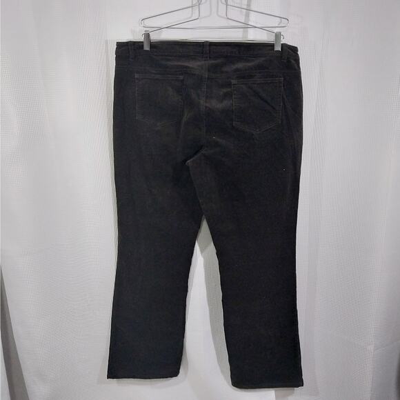 JONES NEW YORK! ESPRESSO BROWN FINE WALE CORDUROY STRAIGHT LEG PANTS! SZ 18 - Picture 5 of 11